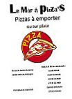 Le Mûr à Pizza's menu