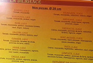 La Diligence menu