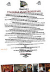 Auberge de la Providence menu