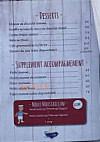 La Dérive menu