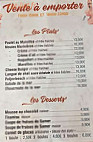 Le Kitsch menu