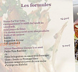 Le Val Trio menu