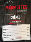 Les Marmottes menu