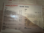 Arrivederci Pizzeria menu