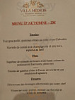 Le Médicis menu