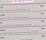 La Luna menu