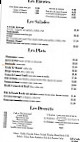 O'berge Du Parc menu