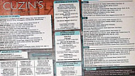 Cuzin's Clam menu