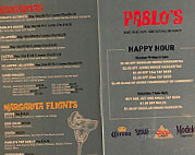 Pablo's Mexican menu