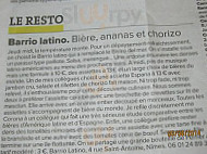 Barrio Latino menu