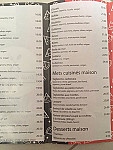 Escale Gourmande menu