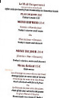 La Clef des Champs menu