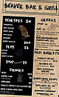 Beaver And Grill menu