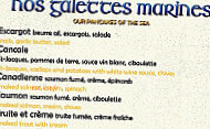 Creperie Le Saint Malo menu