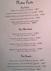 Auberge de la Halle menu