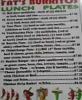 Fat's Burritos menu