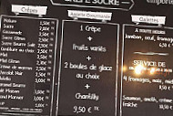 Bea Crepes menu