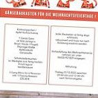 Bordküche menu