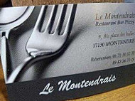 Pizzeria Le Montendrais menu