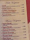 Istanbul menu