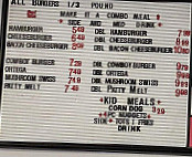 Build A Burger menu