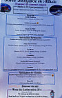 Chalet Le Foehn menu