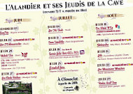 L'alandier menu