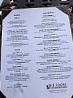 The Shore menu