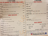 L'odyssée menu