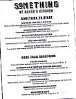 Bakers Kitchen menu