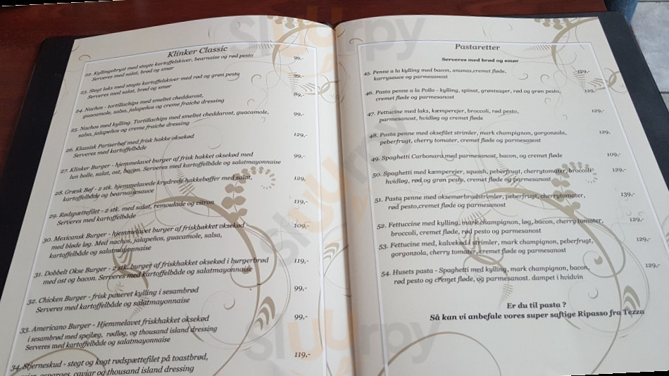 Cafe Klinker Menu