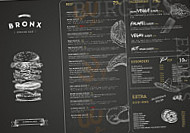 The Bronx Burger menu