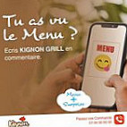 Kignon Grill menu