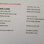 La Fille Du Barbu menu