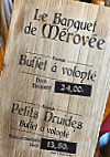 Le Banquet De Mérovée menu