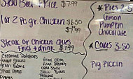 Seagrove Family Restaurant menu