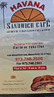 Havana Sandwich Cafe menu