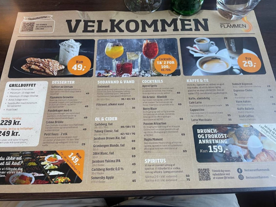 Flammen Menu