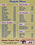 Annapurna Shahi Punjabi Khana menu