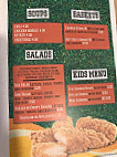 End Zone Sports Lounge menu