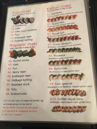 Sushi Nippon Menu