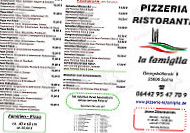 Solms, Lahn-dill-kreis, Pizzeria La Famiglia menu