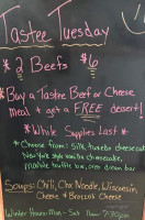 Tastee Treet menu