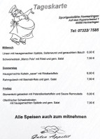 Sportgaststätte Hermaringen menu