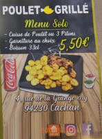 Poulet Grillé menu