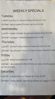 Bucks Bar & Grill menu