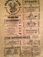 Honey Jug menu