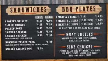 Infinite Bbq menu