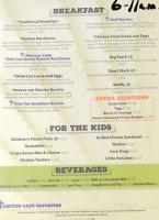 Cactus Cafe menu