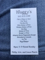 Woggy's menu